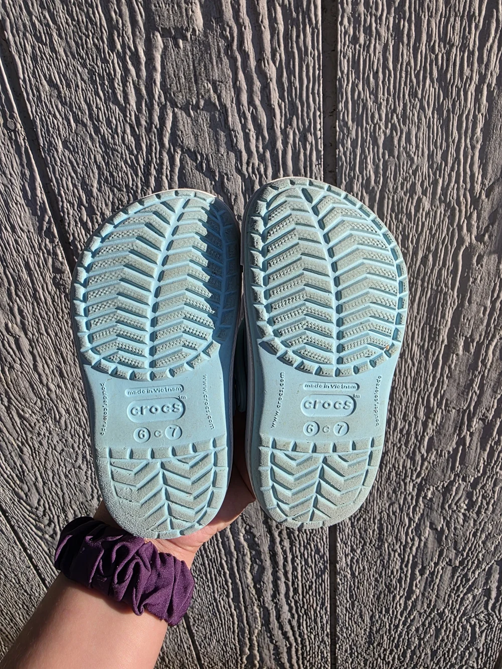 Crocs Toddler Light Blue Platform Clogs C6/C7